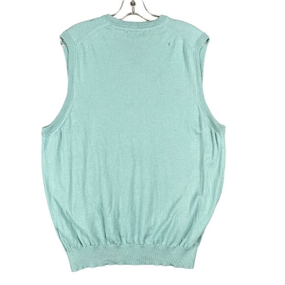 Bobby Jones Sweater Vest Mens L Wool Work Office Capsule Minimal Career FLAW - Picture 5 of 9